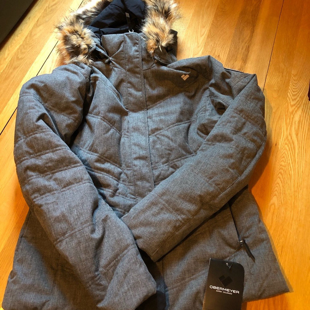 Grey Tuscany II Obermeyer Ski Jacket Womens 12